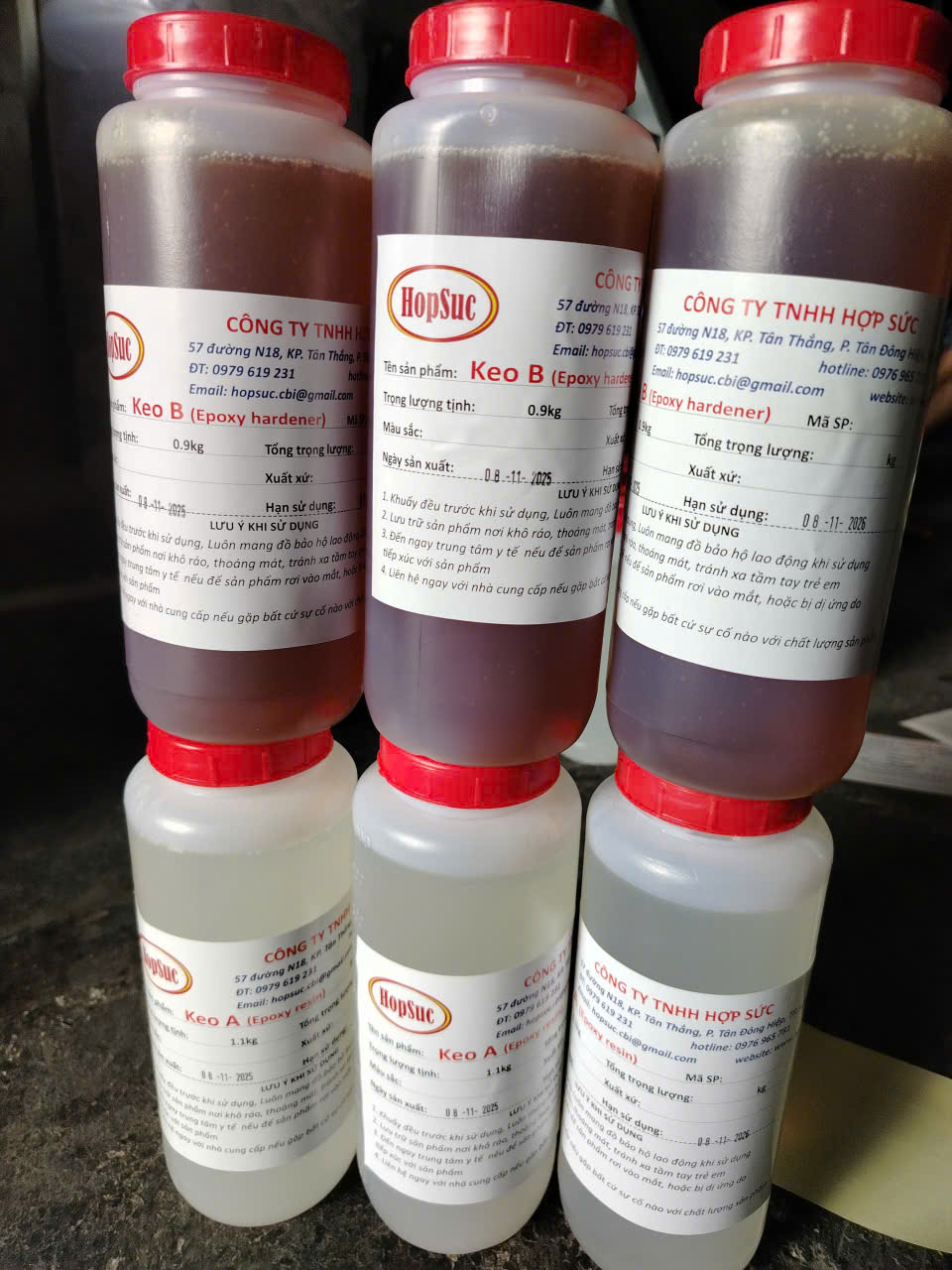 Đóng gói Keo AB nhiều dung tích - TP.HCM